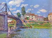 Alfred Sisley Bridge at Villeneuve-la-Garenne oil